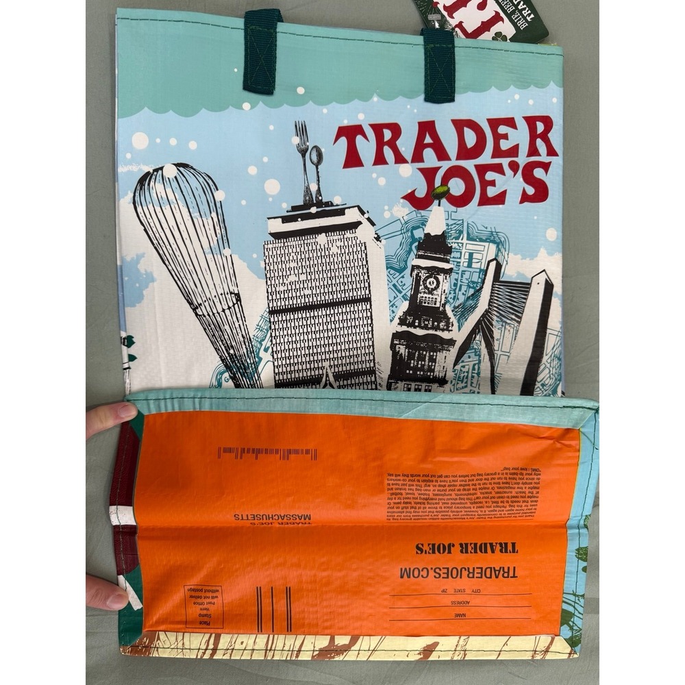 Trader Joe's Boston Reusable Tote Bag City Skyline Lobster Theme (2024) - Picture 5 of 7